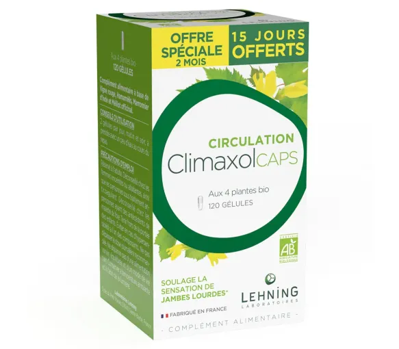Climaxolcaps circulation bio Lehning - offre spéciale 2 mois 120 gélules