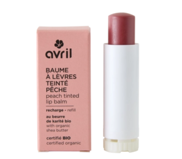 Recharge baume à lèvres teintée pêche Avril - stick de 4g