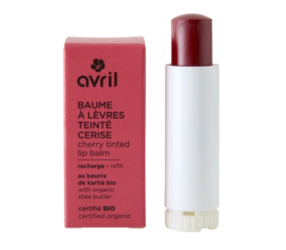Recharge baume à lèvres teintée cerise Avril - stick de 4g