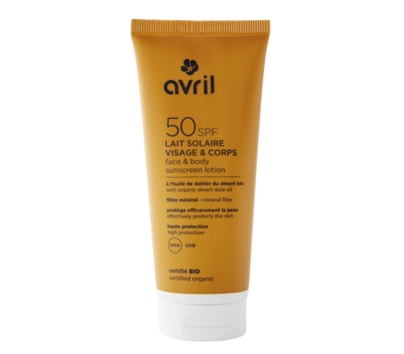 Lait solaire visage & corps spf50 Avril - tube de 100ml