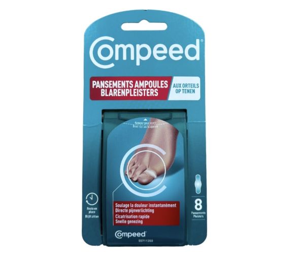 Pansements ampoules aux orteils Compeed - boite de 8 pansements