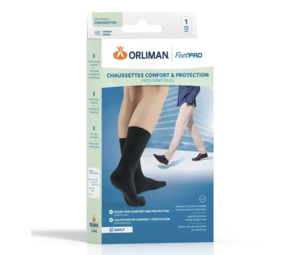 Chaussettes confort et protection pieds diabétiques Orliman - une paire de chaussettes - image 2