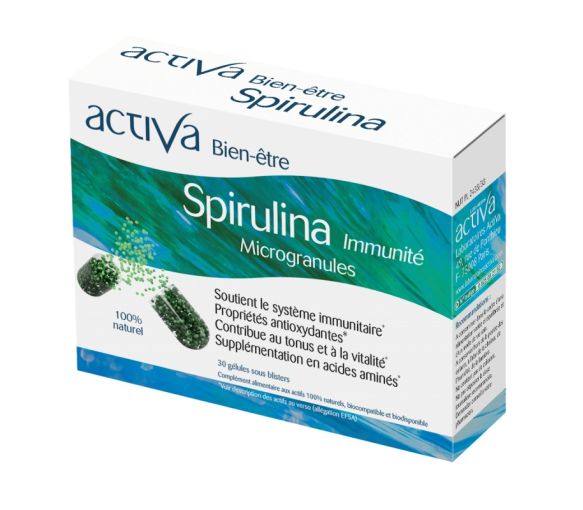 Activa bien-être Spirulina immunité - boîte de 30 gélules - image 1