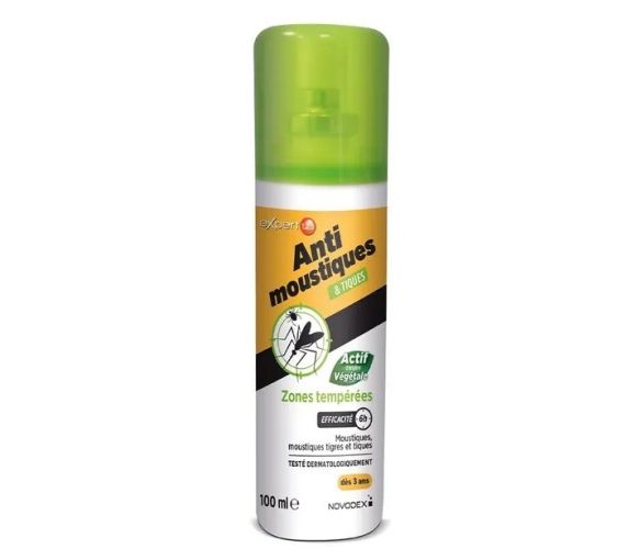 Expert 1.2.3 spray répulsif anti- moustiques et tiques zones tempérées Novodex - spray de 100ml