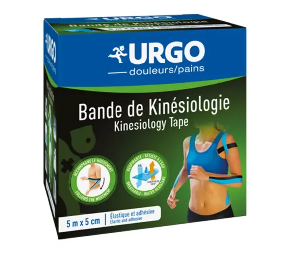 Bande de kinésiologie bleu Urgo - bande de 5mx5cm