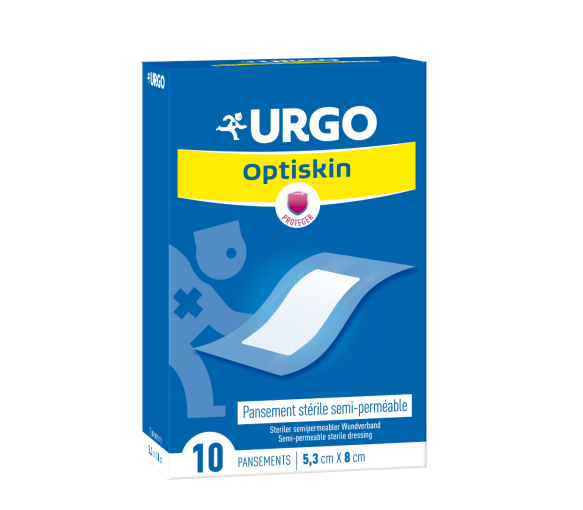 Pansement Stérile semi-perméable Optiskin Urgo - boîte de 10 pansements 5,3 cm x 8 cm
