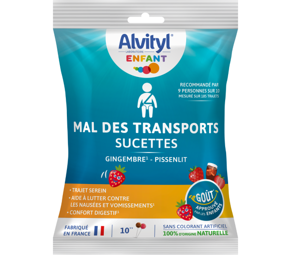 Sucettes mal des transports Alvityl - sachet de 10 sucettes - image 1