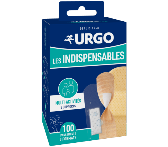 Les Indispensables Pansements multi-activités 3 formats Urgo - boîte de 100 pansements