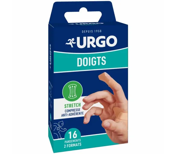 Pansement spécial doigts Urgo - boite de 16 pansements avec 2 formats