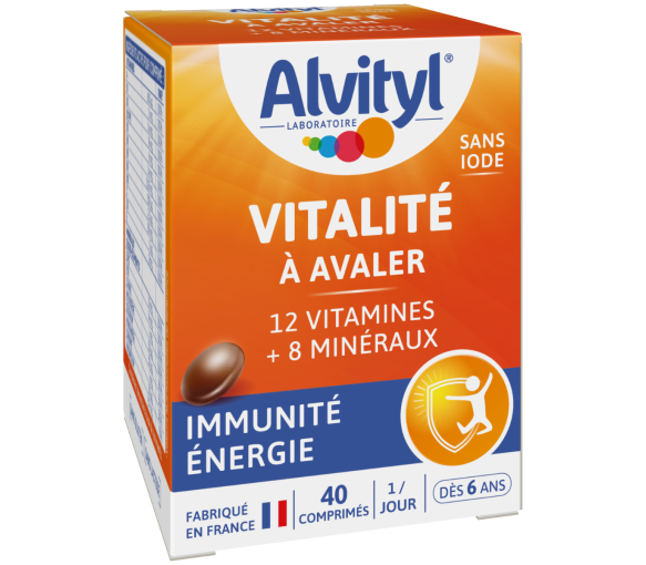 Vitalité à avaler Alvityl - boîte de 40 comprimés à avaler