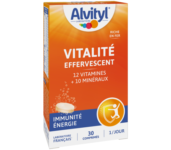 Alvityl Vitalité effervescent goût orange - boîte de 30 comprimés effervescents - image 1