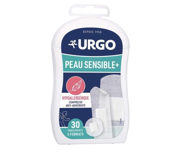 Pansements peau sensible+ Urgo - boîte de 30 pansements