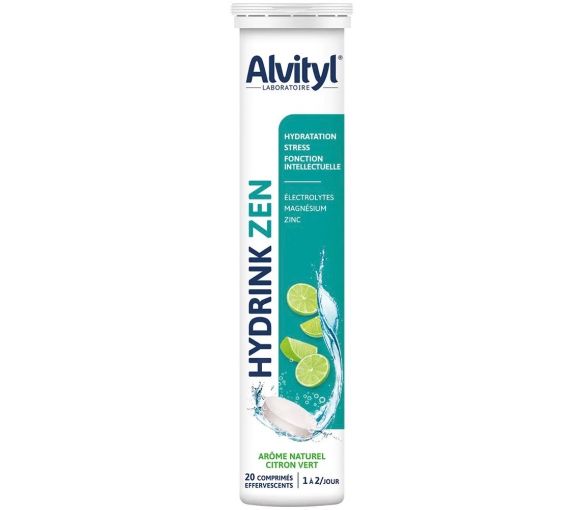 Hydrink zen arôme citron vert Alvityl - tube de 20 comprimés effervescents
