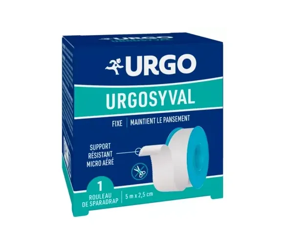 Urgosyval rouleau de Sparadrap blanc Urgo - 1 rouleau de 5m x 2,5cm