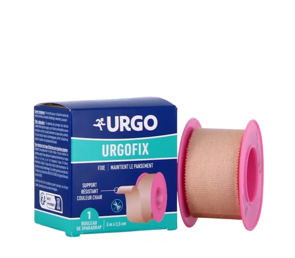 Sparadrap Urgofix tissé chair Urgo - 1 rouleau de 5mx2,5m