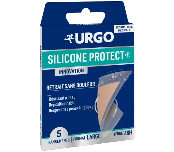 Silicone protect innovation pansements format large Urgo - boite de 5 pansements