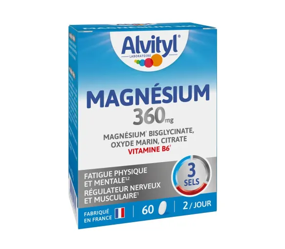 Magnésium 360mg Vitamine B6 Alvityl - boite de 60 comprimés