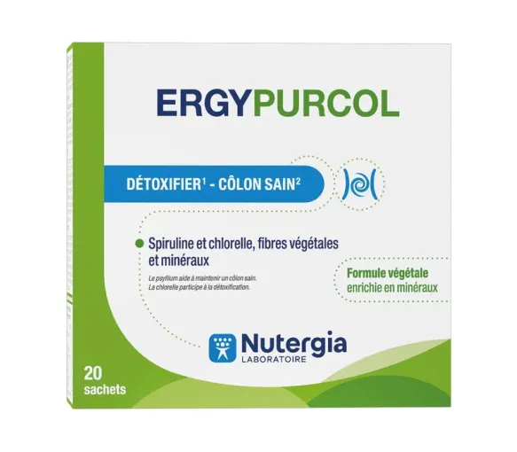 Ergypurcol côlon sain Nutergia - boîte de 20 sachets