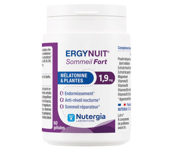 Ergynuit sommeil fort Nutergia - pot de 60 gélules