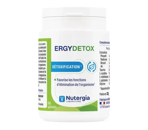 Ergydetox détoxification Nutergia - pot de 60 gélules