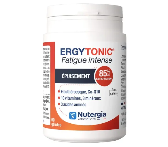 Ergytonic fatigue intense épuisement Nutergia - pot de 60 gélules