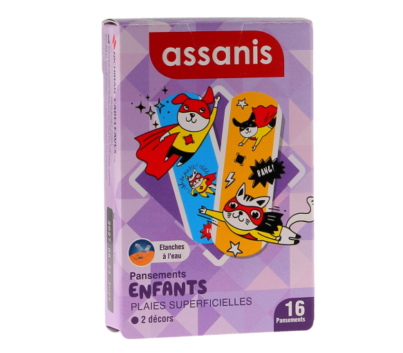 Pansements enfants plaies superficielles Assanis - boite de 16 pansements - image 1