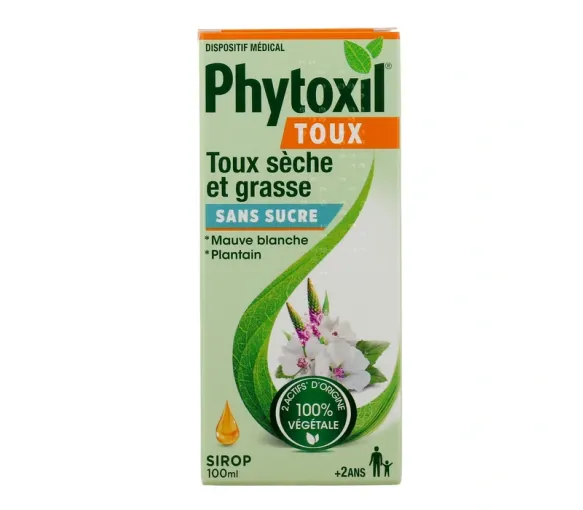 Phytoxil sirop toux sèche et grasse sans sucre - flacon de 100ml