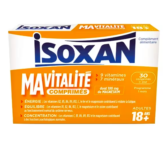 Isoxan Ma Vitalité adulte - boîte de 30 comprimés