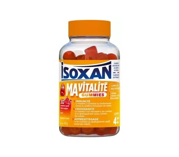 Isoxan Ma Vitalité gummies dès 4 ans goût fruits rouges - pot de 30 gommes
