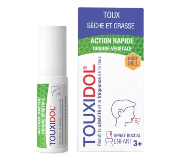Touxidol spray toux sèche et grasse goût miel dès 3 ans PediAct - spray de 20ml