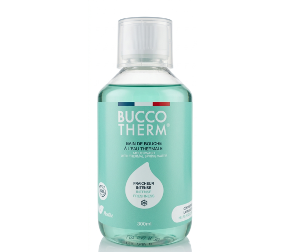 Bain de bouche à l'eau thermale gôut menthe fraîche sans alcool Buccotherm - flacon de 300ml