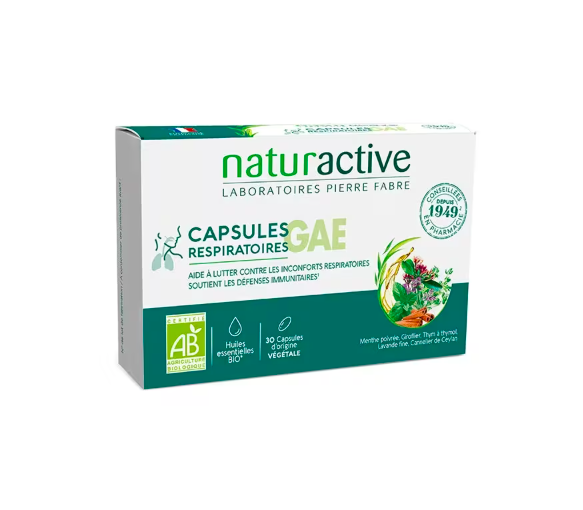 Capsules respiratoires GAE bio Naturactive - boite de 30 capsules