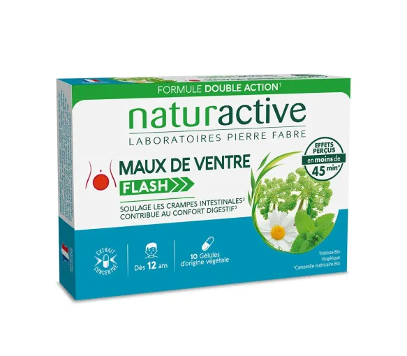 Maux de ventre Flash Naturactive - boite de 10 gélules - image 1