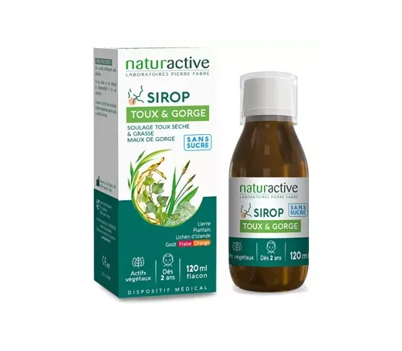 Sirop toux et gorge Naturactive - flacon de 120ml