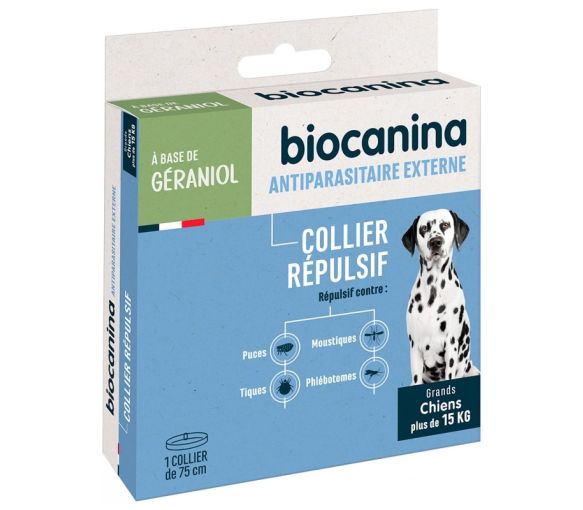 Collier répulsif chiens de plus de 15kg Biocanina - boîte de 1 collier de 75cm - image 1