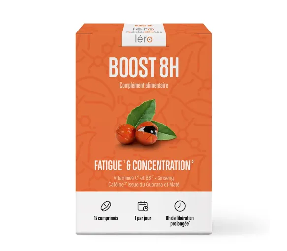 Boost 8h fatigue et concentration Léro - boite de 15 comprimés
