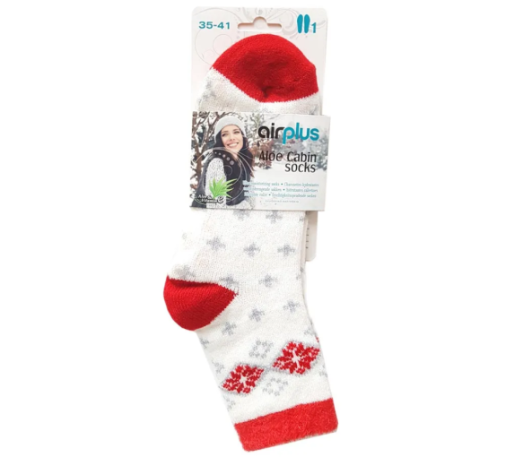 Aloe cabin chaussettes hydratantes 35-41 Airplus - une paire de chaussettes