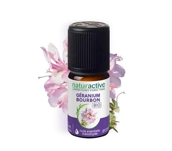 Huile essentielle de Geranium bourbon bio Naturactive - flacon de 5ml