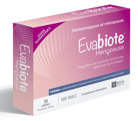 Evabiote ménopause sans hormones Besins Healthcare - boite de 30 gélules