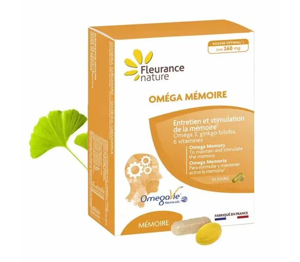 Oméga mémoire Fleurance nature - boîte de 30 capsules et 30 gélules