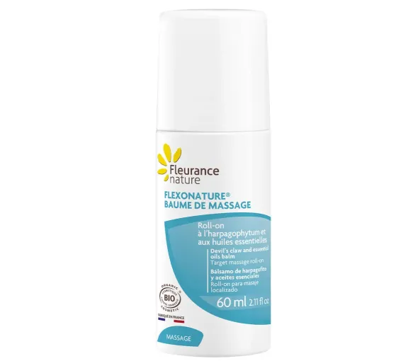 Flexonature baume de massage bio Fleurance nature - flacon de 60ml