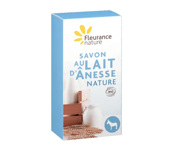Savon au lait d'ânesse nature bio Fleurance nature - pain de 100g