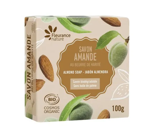 Savon amande au beurre de karité bio Fleurance nature - pain de 100g