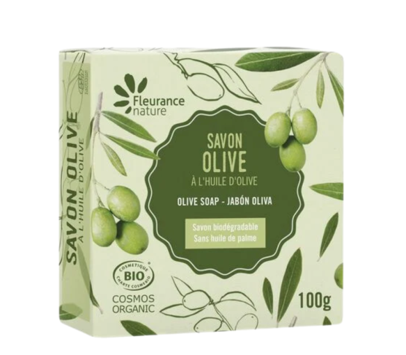 Savon olive à l'huile d'olive bio Fleurance nature - pain de 100g
