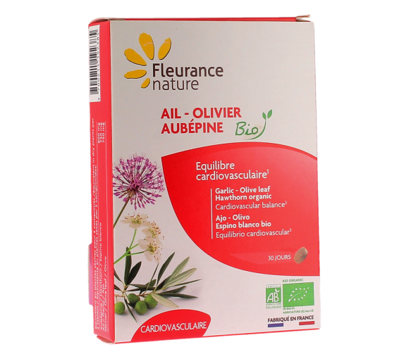 Ail olivier aubépine bio Fleurance nature - boîte de 60 comprimés - image 1