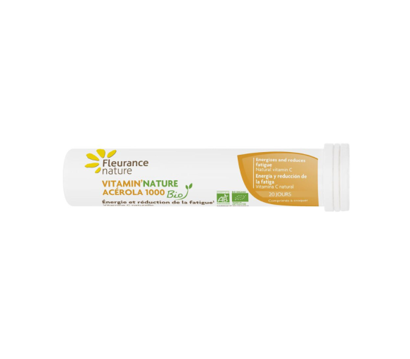 Vitamin'nature acérola 1000 BIO Fleurance Nature - tube de 20 comprimés - image 1