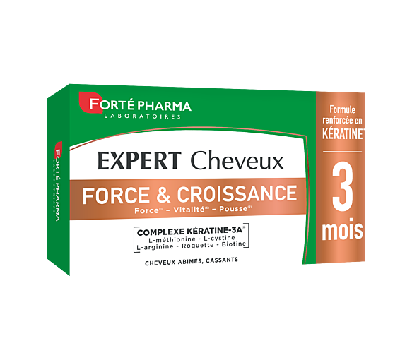 Expert cheveux Force & Croissance Forté Pharma - boîte de 90 comprimés
