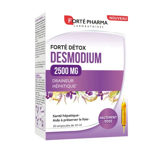 Forté détox desmodium 2500mg Forté Pharma - boite de 20 ampoules - image 1