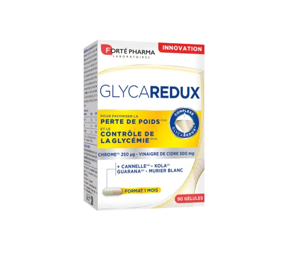 Glycaredux perte de poids Forté Pharma - boîte de 90 gélules
