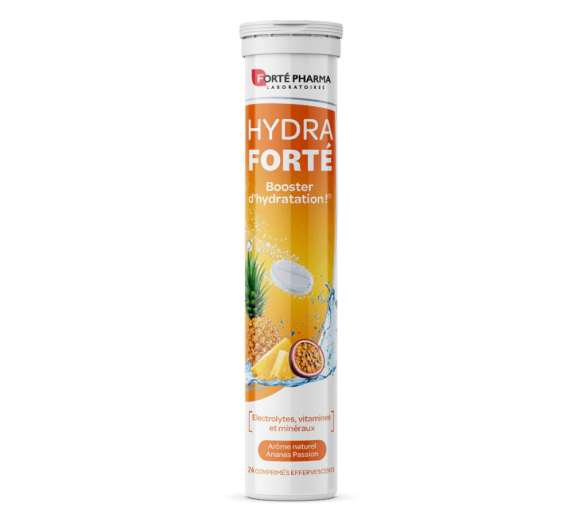 Hydra Forté booster d'hydratation arôme naturel ananas passion Forté Pharma - 24 comprimés effervescents - image 1